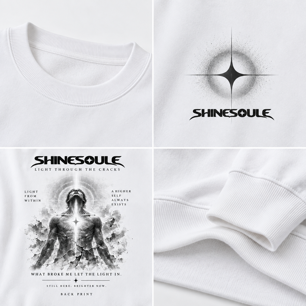 Light Through The Cracks Graphic Crewneck Sweatshirt
