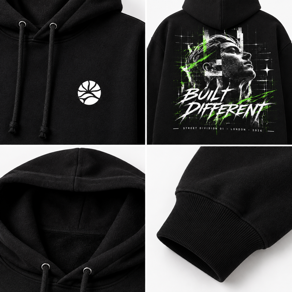 Built Different Graphic Hoodie