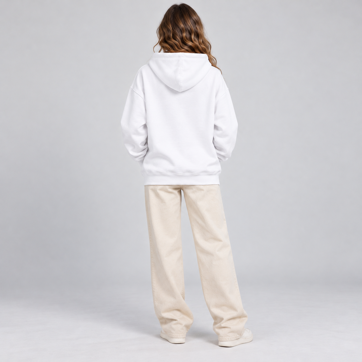 SHINESOULE Autumn Icons Graphic Hoodie - White