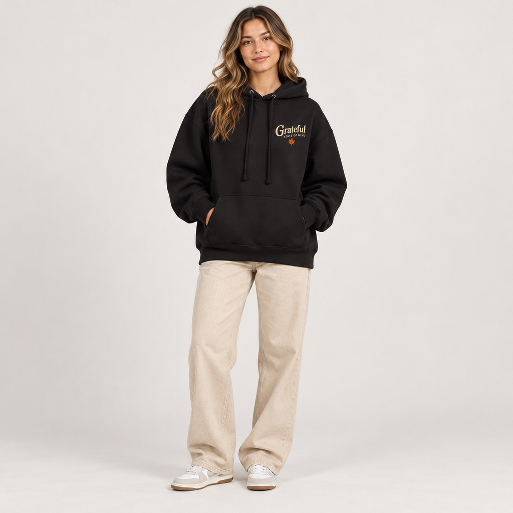 SHINESOULE Grateful State of Mind Hoodie - Black