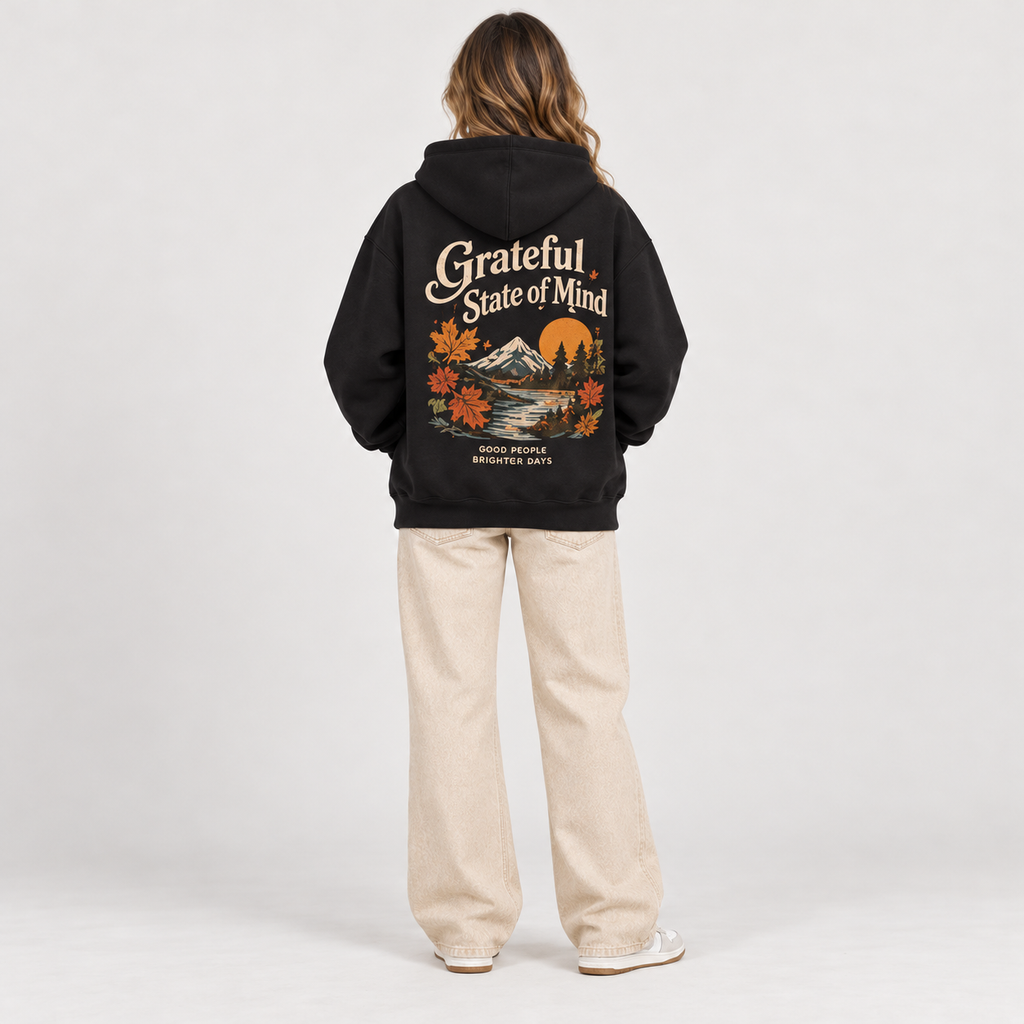 SHINESOULE Grateful State of Mind Hoodie - Black