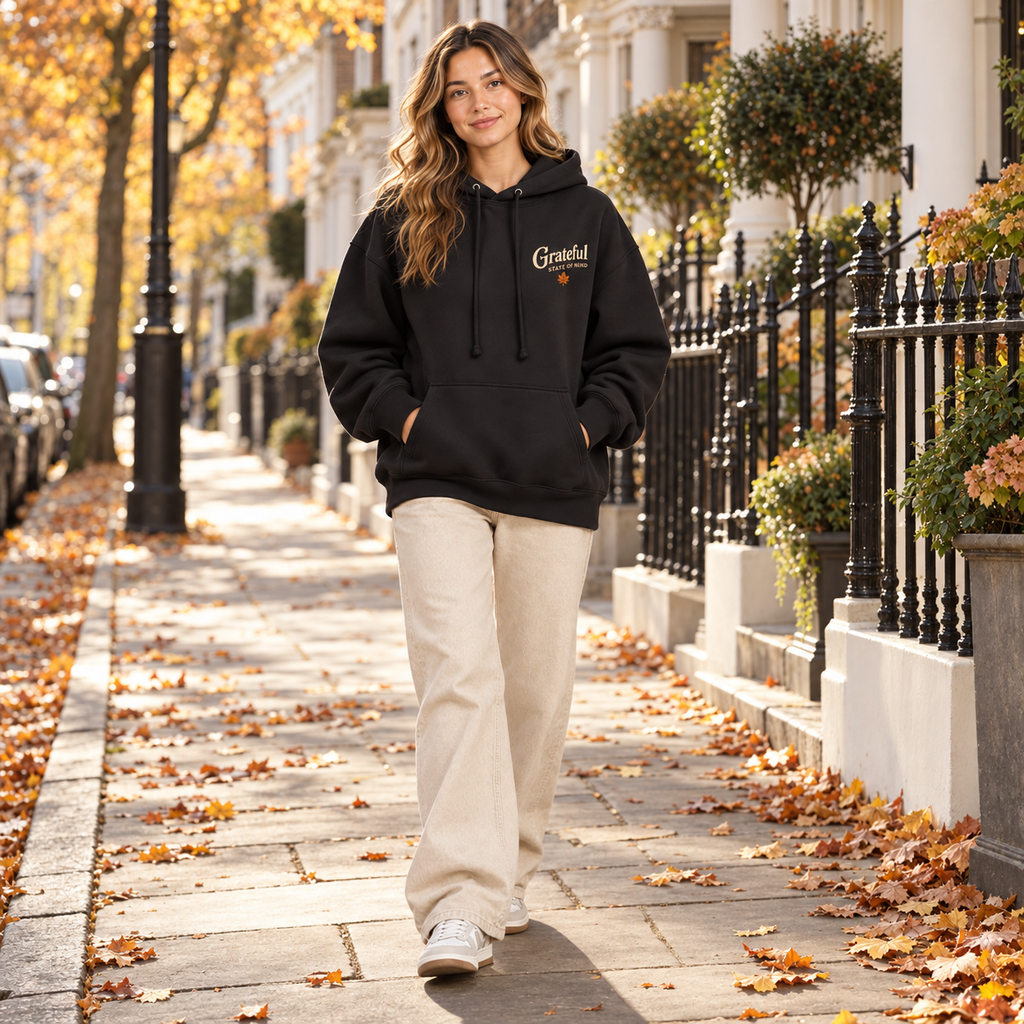 SHINESOULE Grateful State of Mind Hoodie - Black