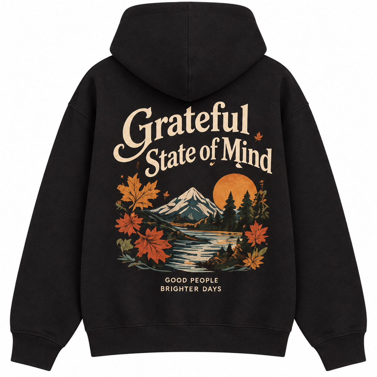 SHINESOULE Grateful State of Mind Hoodie - Black