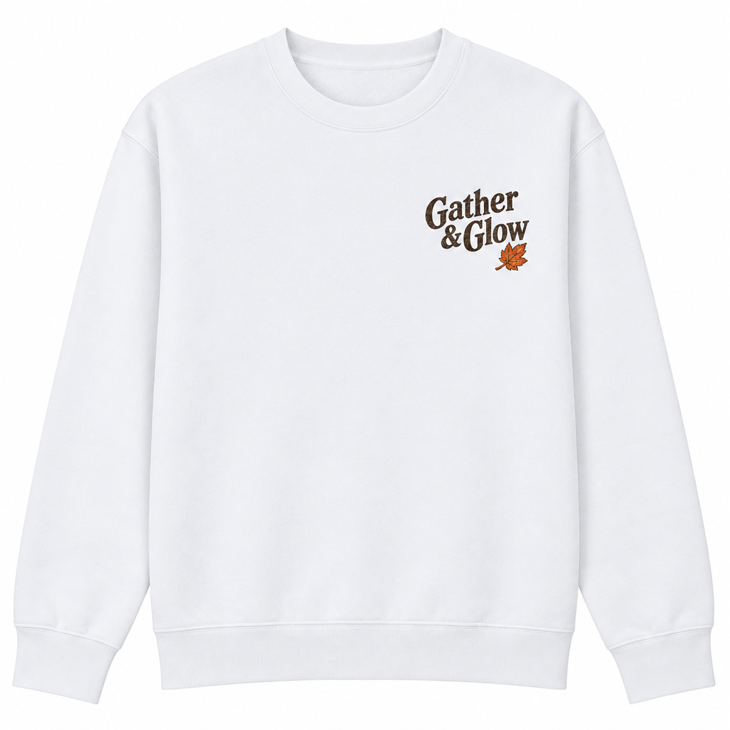 SHINESOULE Gather & Glow Graphic Sweatshirt - White