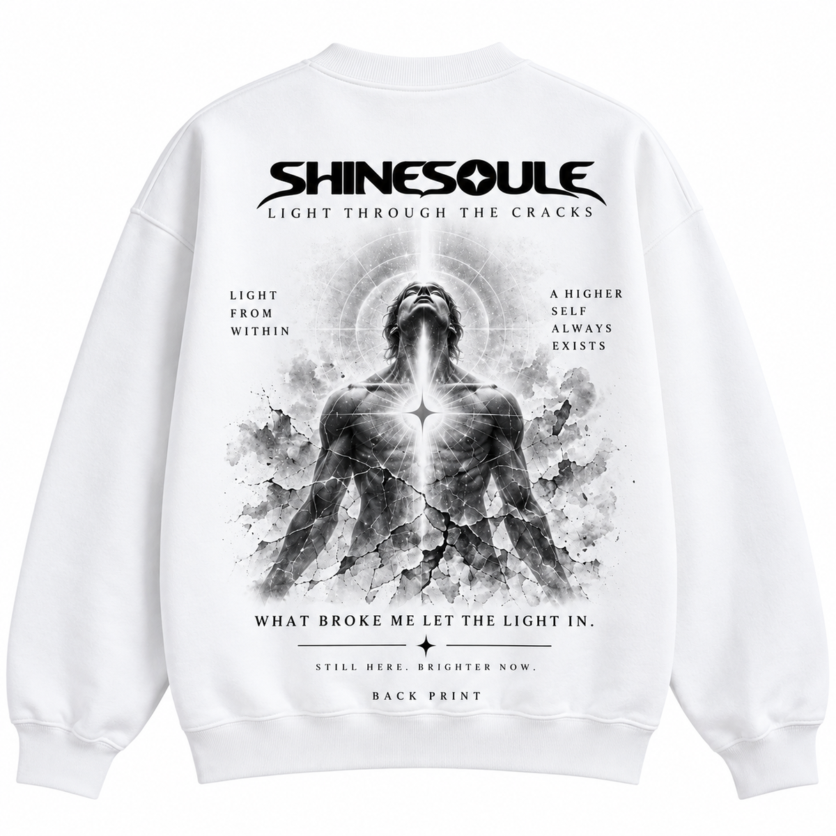Light Through The Cracks Graphic Crewneck Sweatshirt