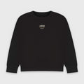 Black London After Dark Graphic Crewneck Sweatshirt front view with LONDON AFTER DARK centre-chest print