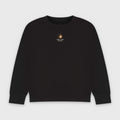 Black Strike A Light Graphic Crewneck Sweatshirt front view with STRIKE A LIGHT centre-chest print